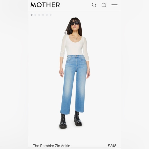 NWT Mother The Rambler Zip Ankle Going Dutch Wash Size 33 - Picture 2 of 13
